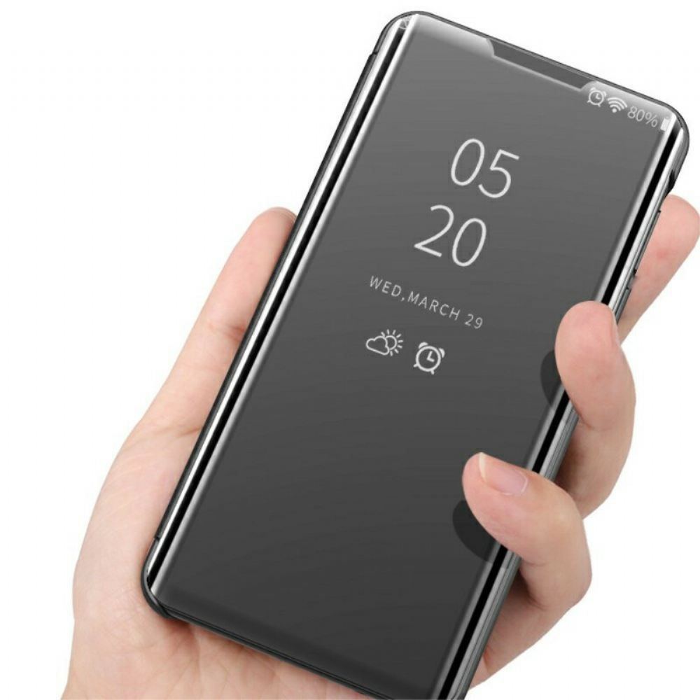 Kryty Na Mobil Na OnePlus Nord 2 5G Zrcadlo A Umělá Kůže