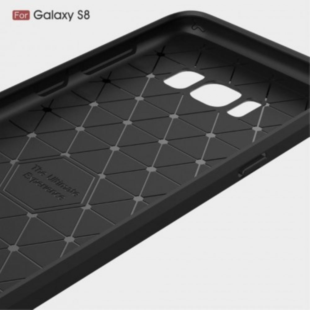 Kryt Na Samsung Galaxy S8 Kartáčované Uhlíkové Vlákno