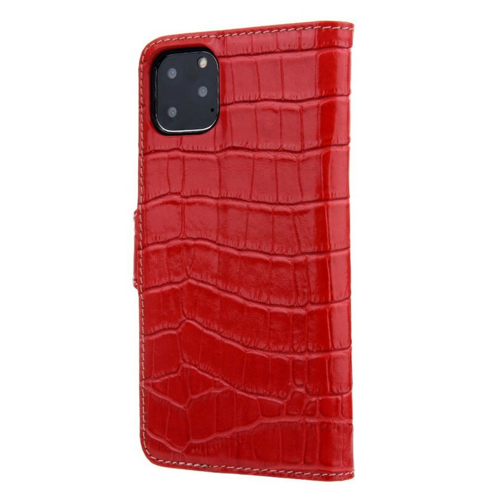 Flipové Pouzdro Na iPhone 11 Pro Pohledný Croco