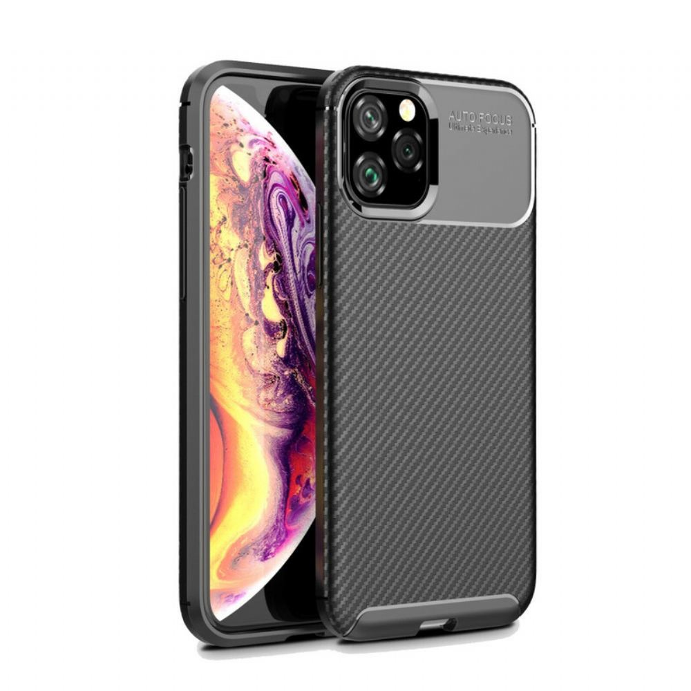 Kryt Na iPhone 11 Pro Flexibilní Textura Uhlíkových Vláken