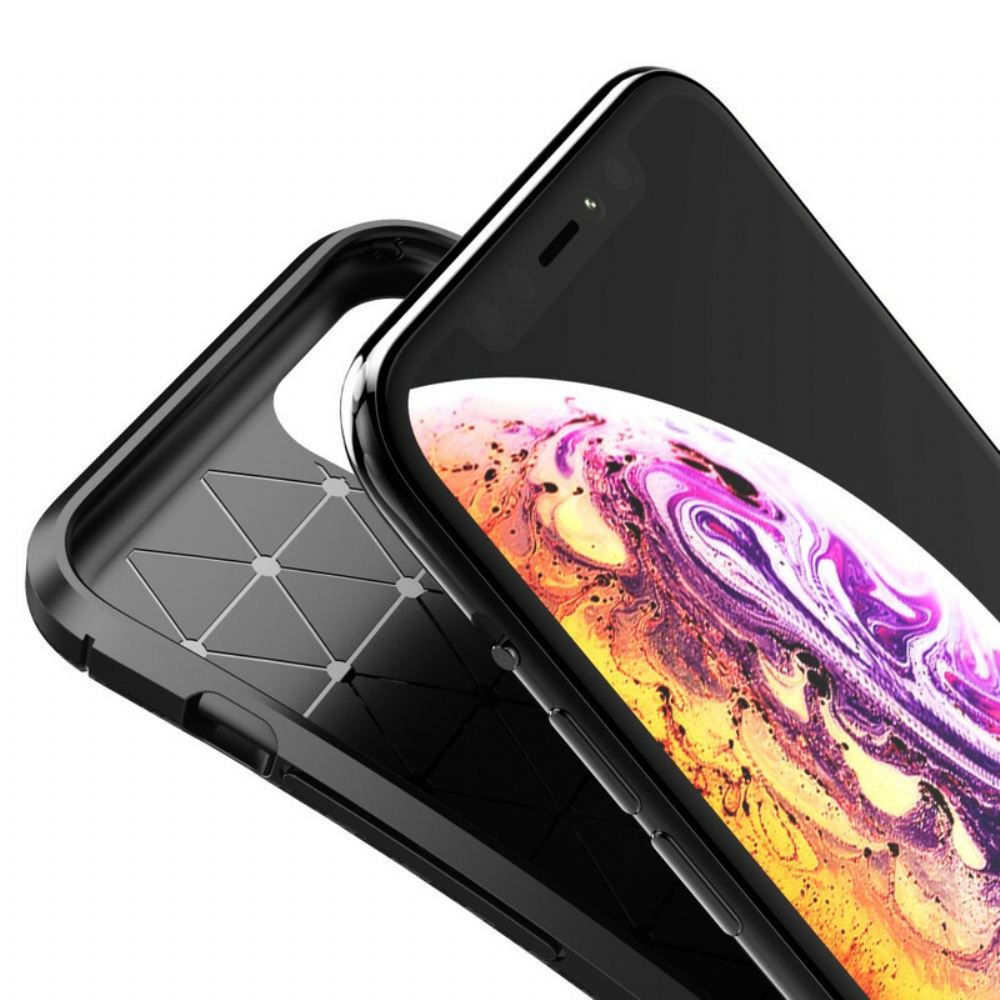 Kryt Na iPhone 11 Pro Flexibilní Textura Uhlíkových Vláken