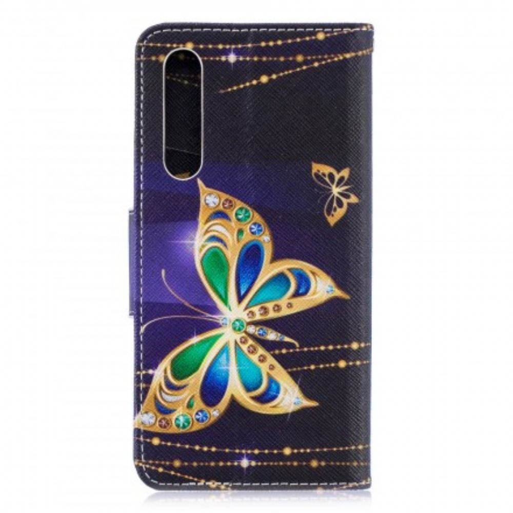 Flipové Pouzdro Na Huawei P30 Kouzelný Motýl