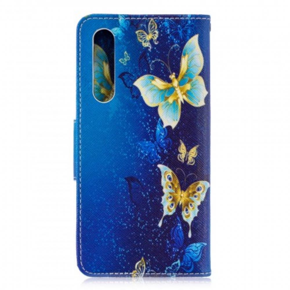 Flipové Pouzdro Na Huawei P30 Motýli V Noci