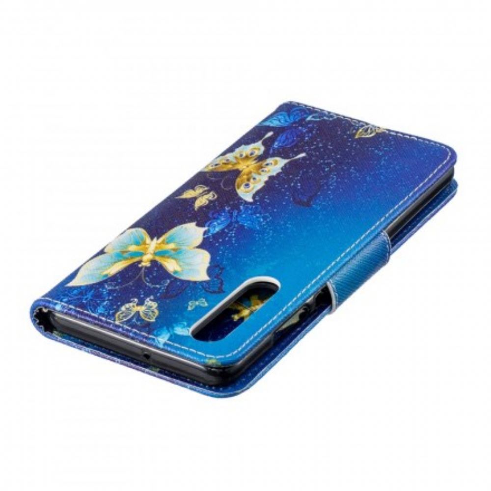 Flipové Pouzdro Na Huawei P30 Motýli V Noci