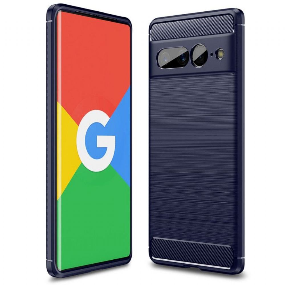 Kryt Na Google Pixel 7 Pro Kartáčované Uhlíkové Vlákno