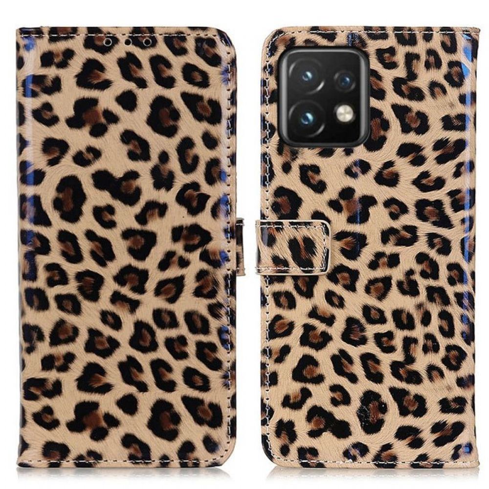 Flipové Pouzdro Na Motorola Edge 40 Pro Leopard