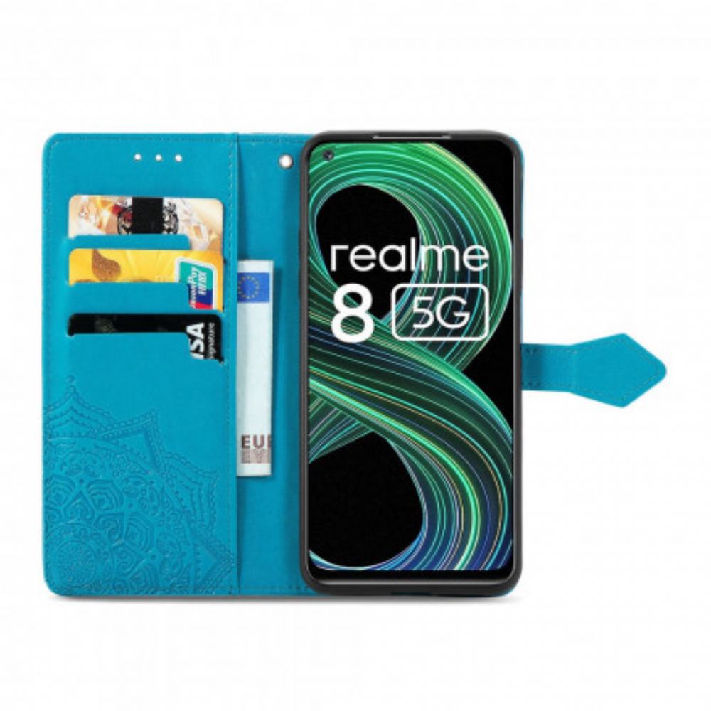 Flipové Pouzdro Na Realme 8 5G Středověká Mandala