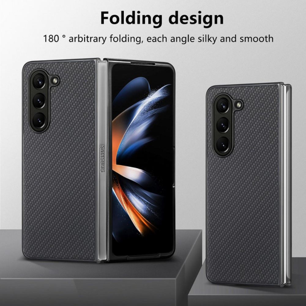 Kryt Samsung Galaxy Z Fold 5 Klasické Uhlíkové Vlákno