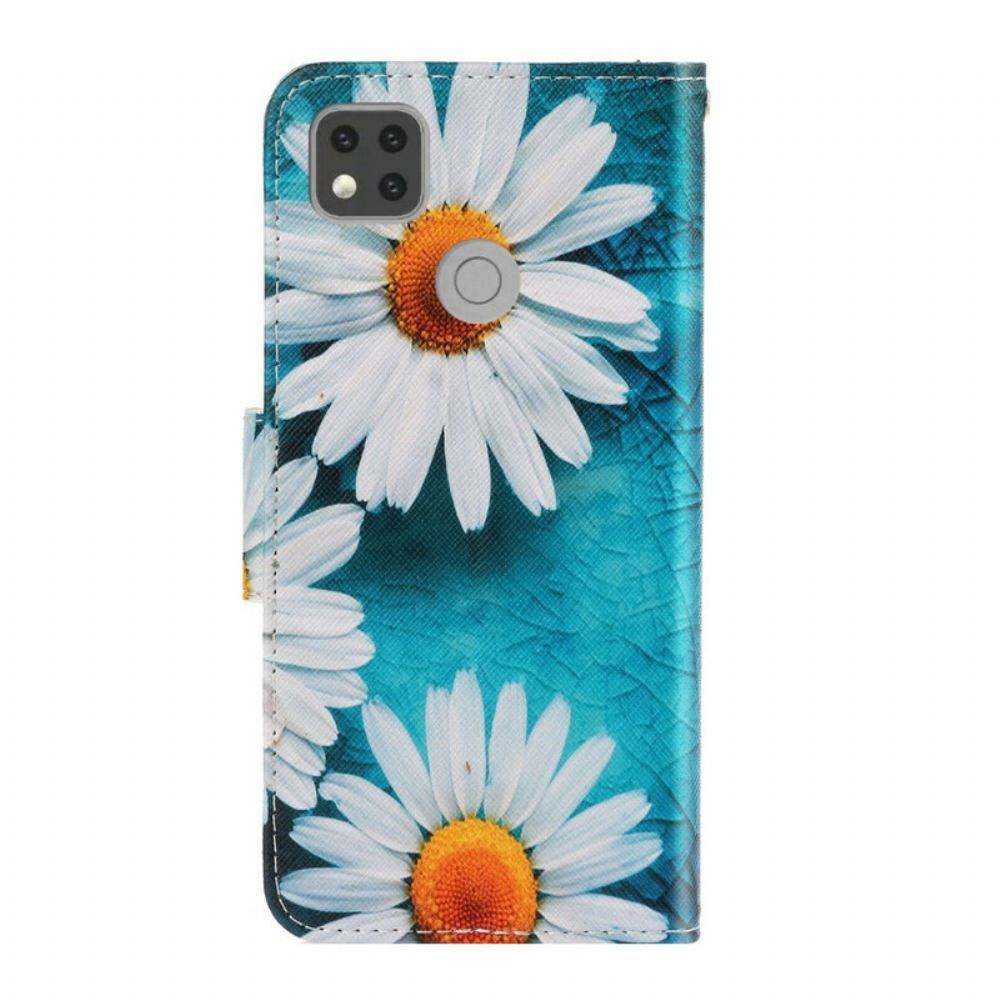 Flipové Pouzdro Na Xiaomi Redmi 9C Na Lana Strappy Daisies