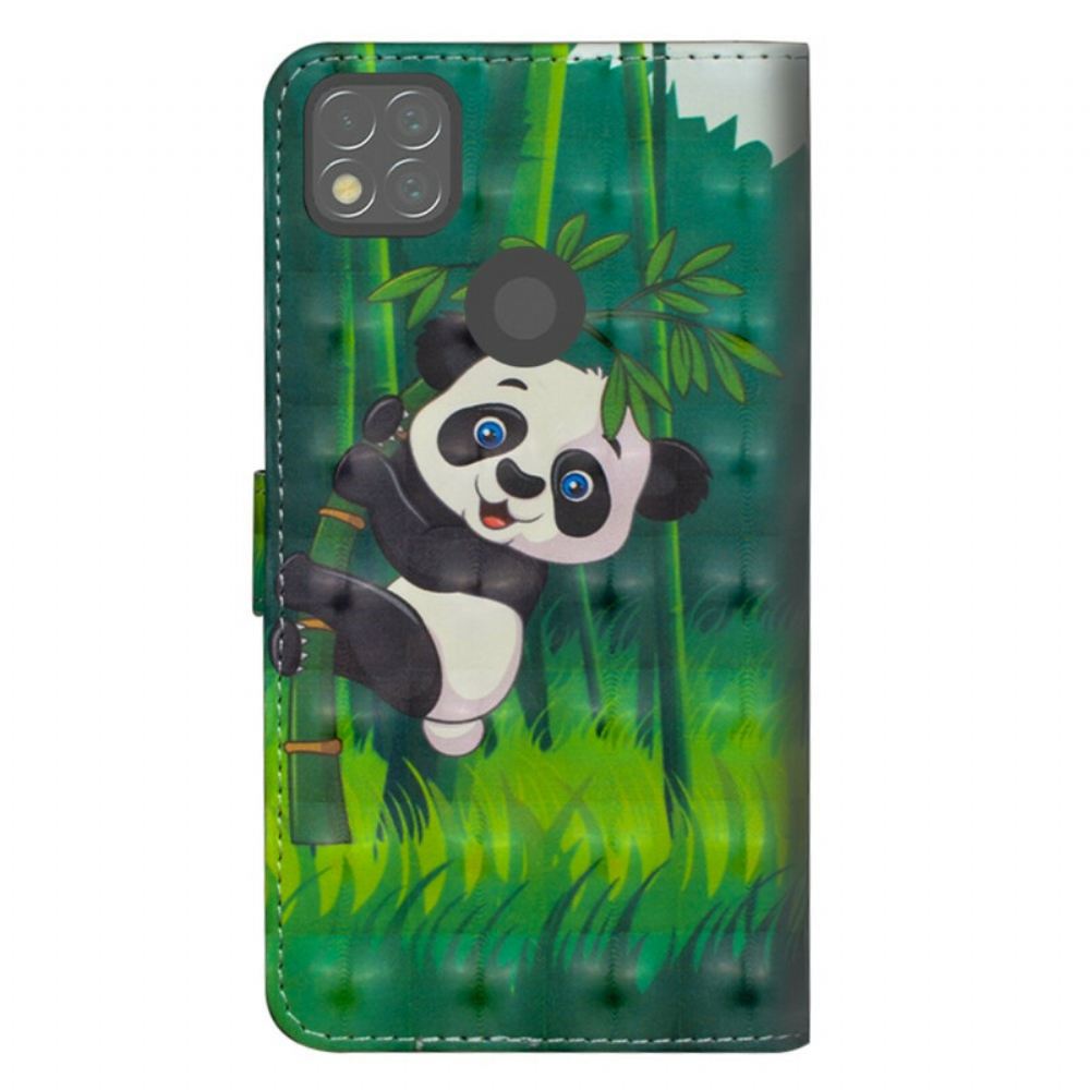 Flipové Pouzdro Na Xiaomi Redmi 9C Panda A Bambus