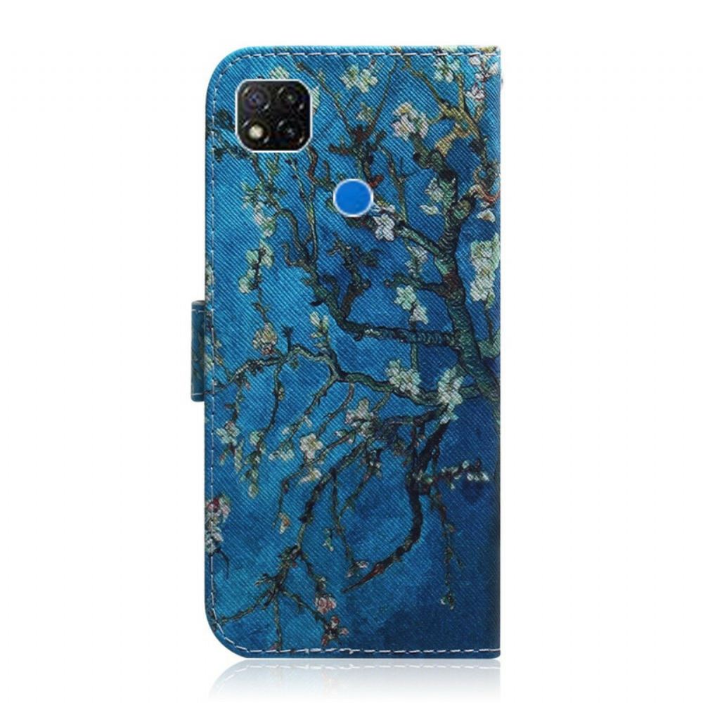 Kožené Pouzdro Na Xiaomi Redmi 9C Kvetoucí Větev Stromu