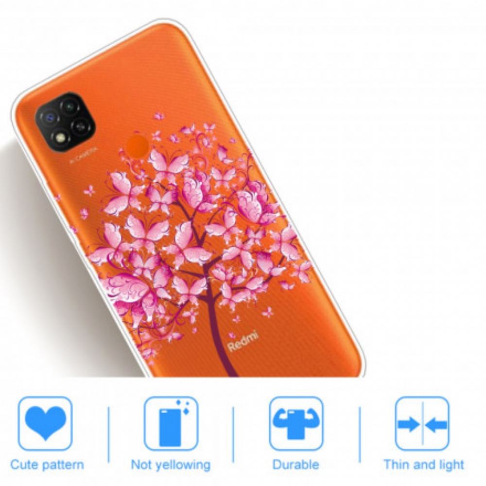 Kryt Na Xiaomi Redmi 9C Růžová Koruna Stromu