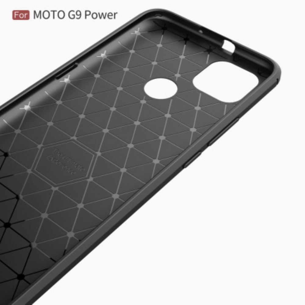 Kryty Na Mobil Na Moto G9 Power Kartáčované Uhlíkové Vlákno