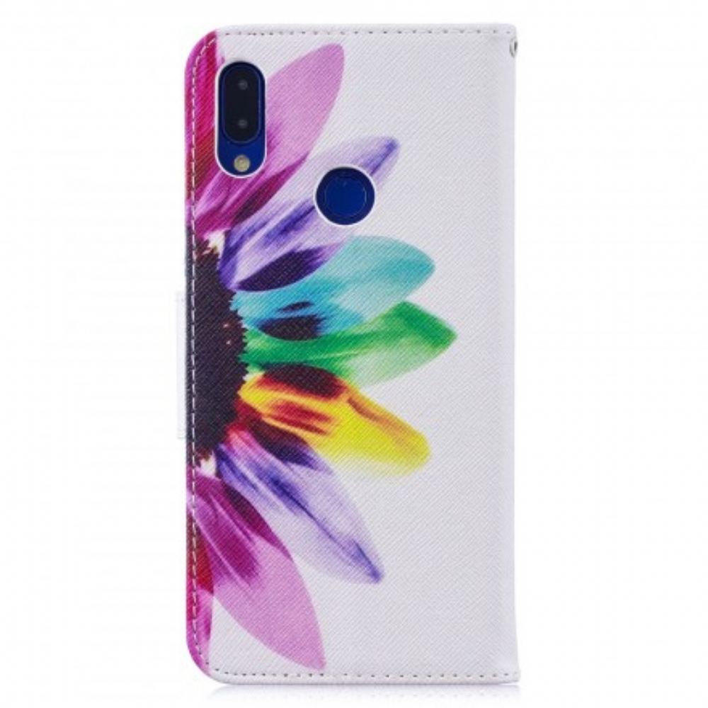 Flipové Pouzdro Na Xiaomi Redmi Note 7 Květina Akvarelu