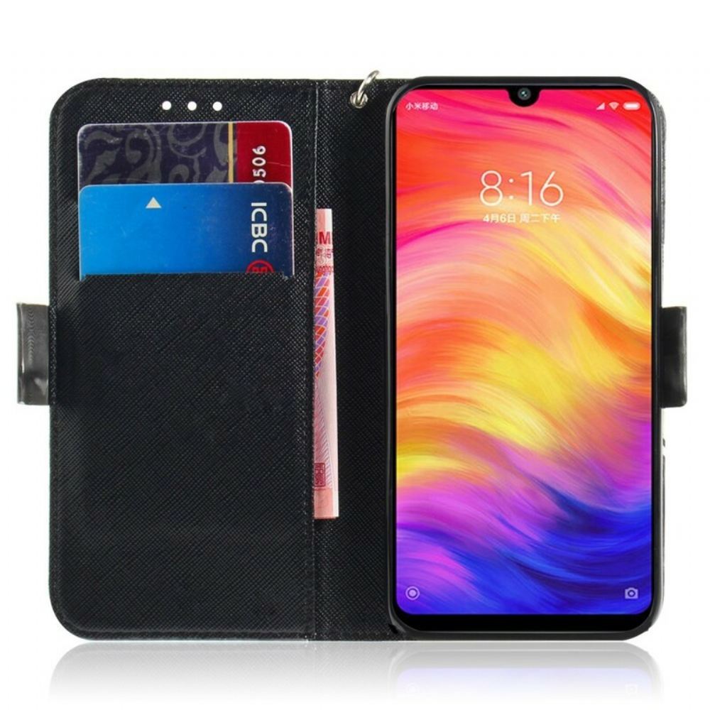 Flipové Pouzdro Na Xiaomi Redmi Note 7 Na Lana Rozzlobená Panda S Popruhem