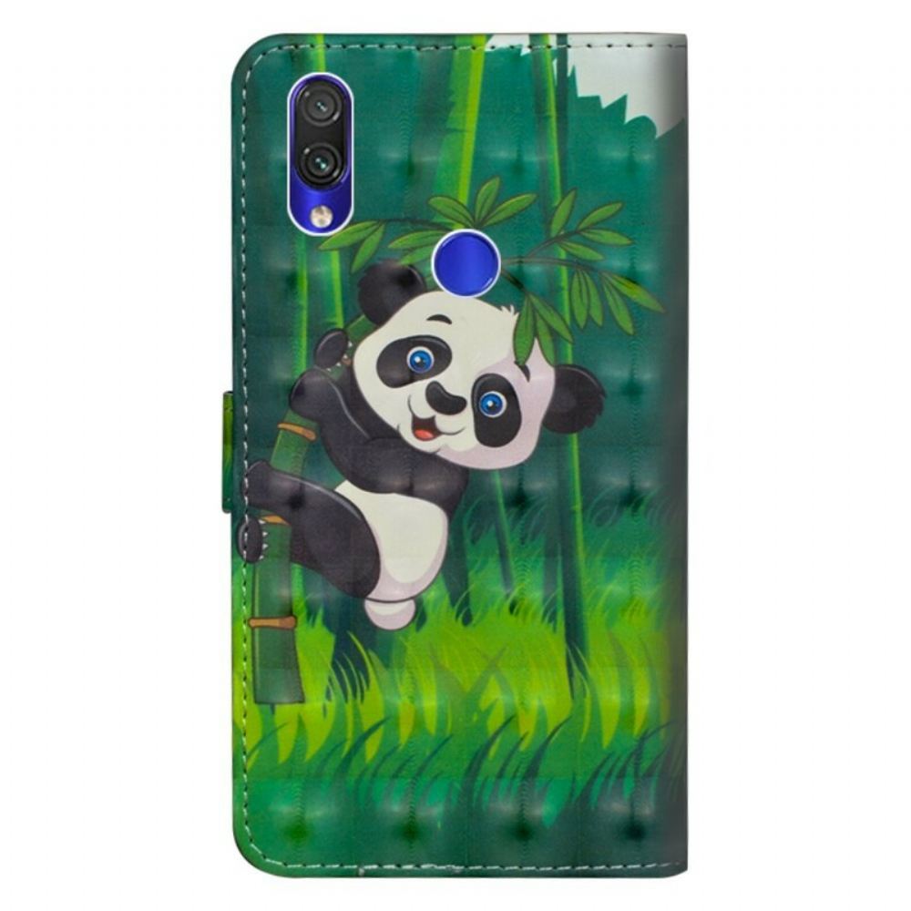 Kožené Pouzdro Na Xiaomi Redmi Note 7 Panda A Bambus