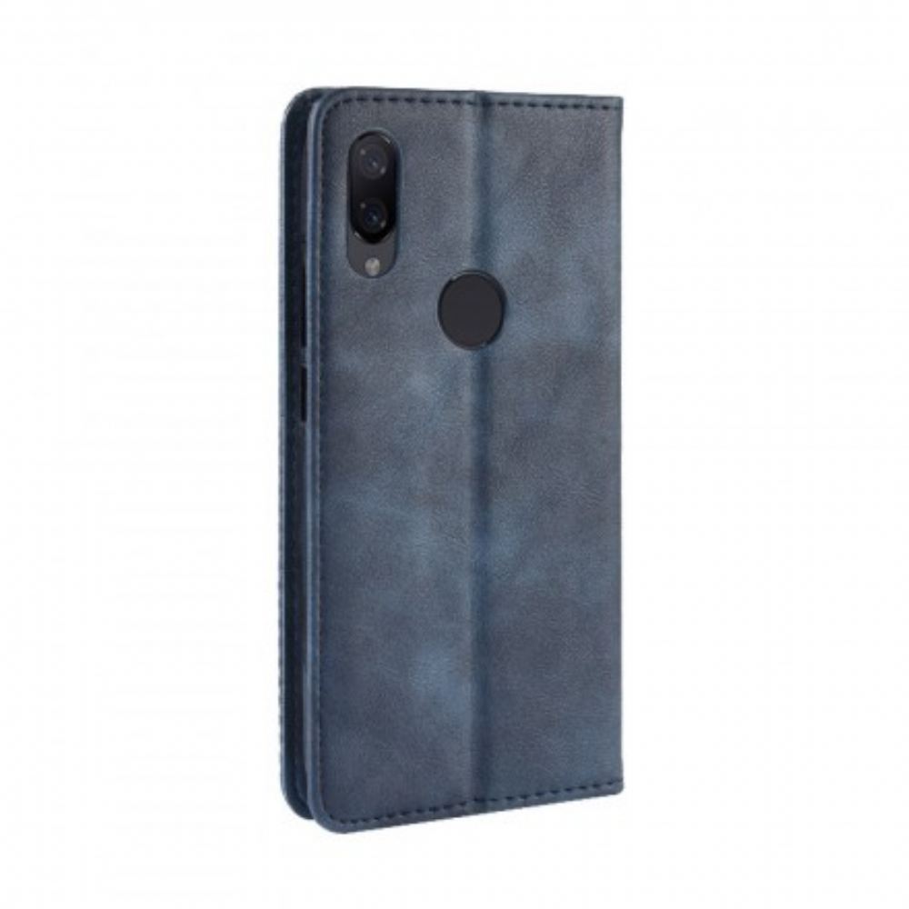 Kryty Na Mobil Na Xiaomi Redmi Note 7 Flipové Pouzdro Stylizovaný Vintage Kožený Efekt