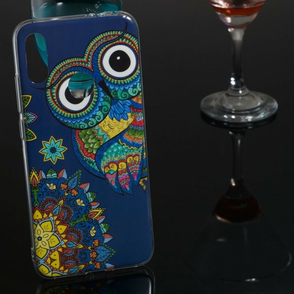 Kryty Na Mobil Na Xiaomi Redmi Note 7 Mandala Fluorescenční Sova