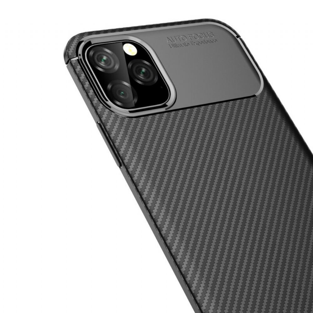 Kryt Na iPhone 11 Pro Max Flexibilní Textura Uhlíkových Vláken