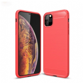 Kryt Na iPhone 11 Pro Max Kartáčované Uhlíkové Vlákno