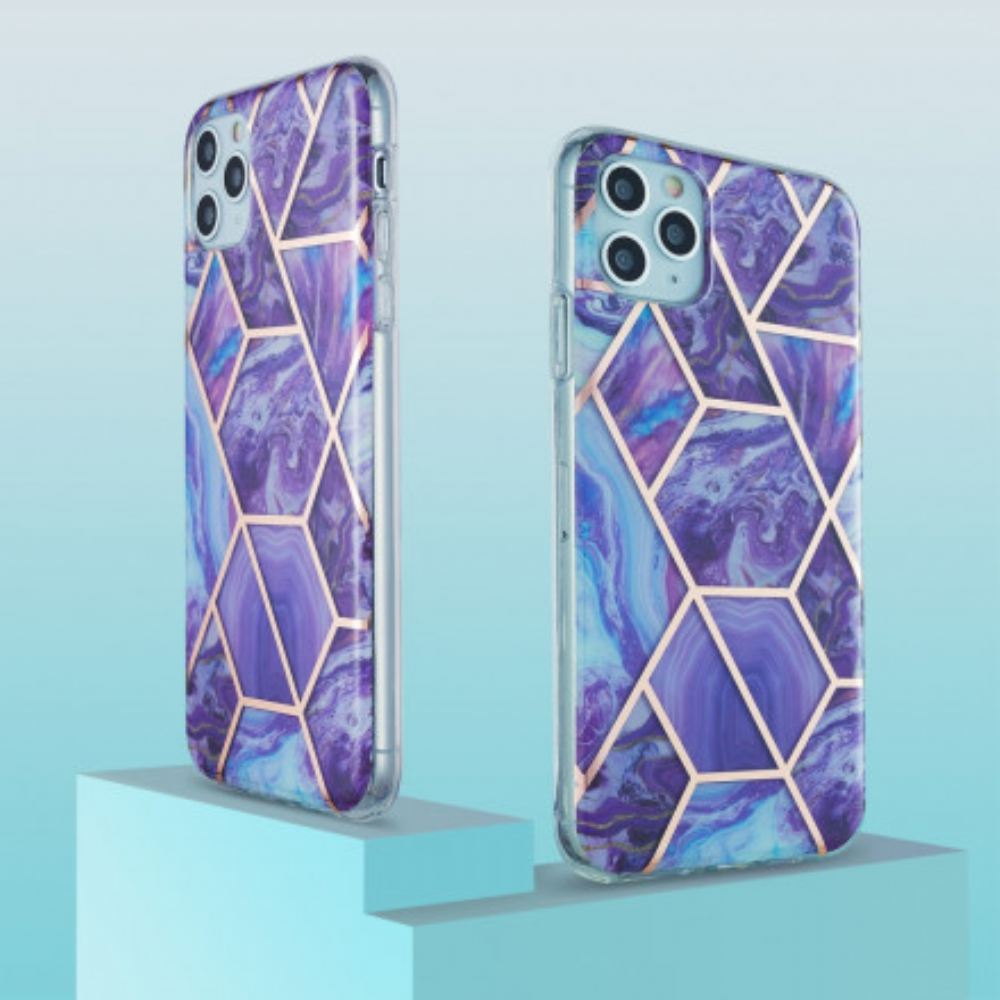 Kryty Na Mobil Na iPhone 11 Pro Max Geometrie Silikonového Mramoru