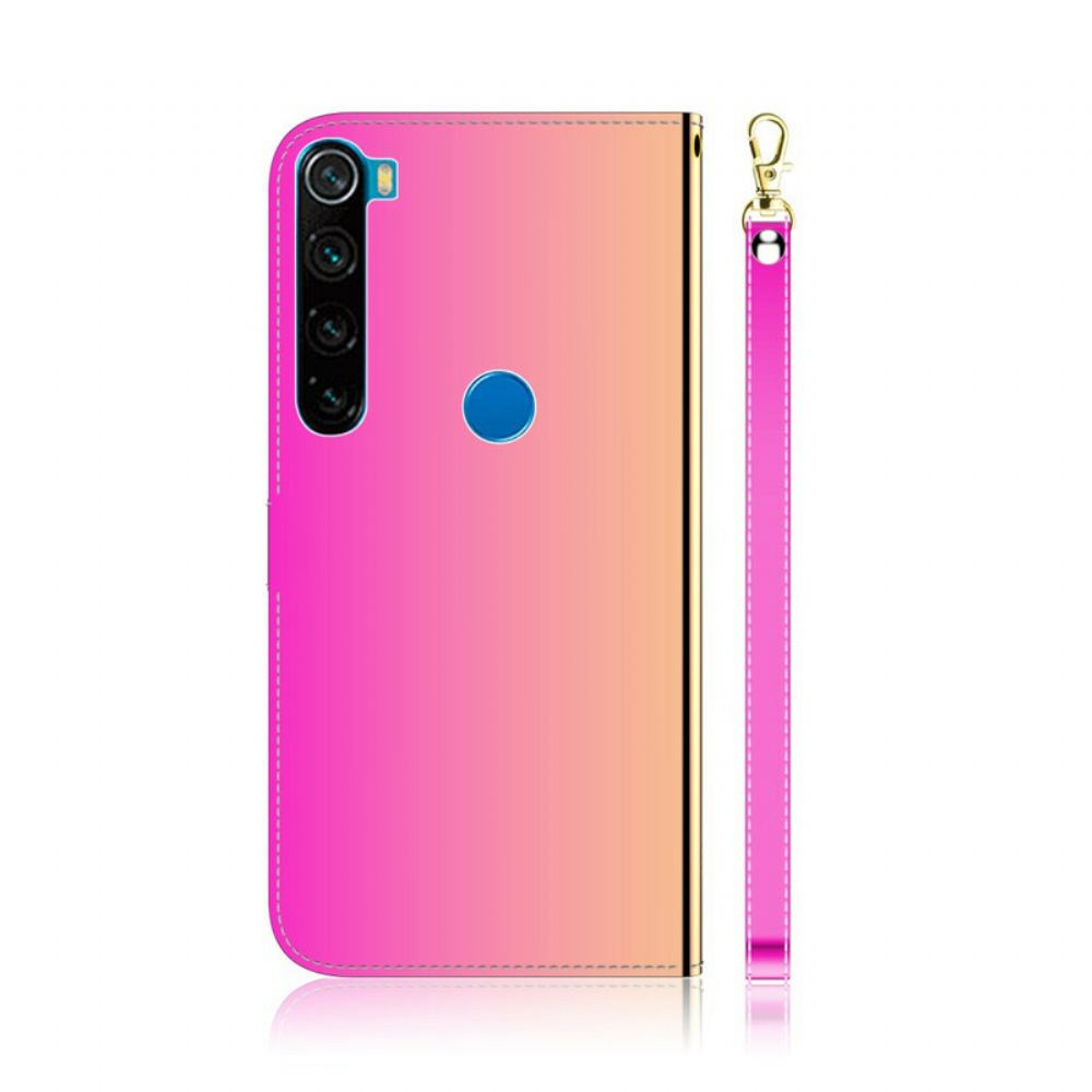 Flipové Pouzdro Na Xiaomi Redmi Note 8 Kryt Na Zrcadlo Z Imitace Kůže