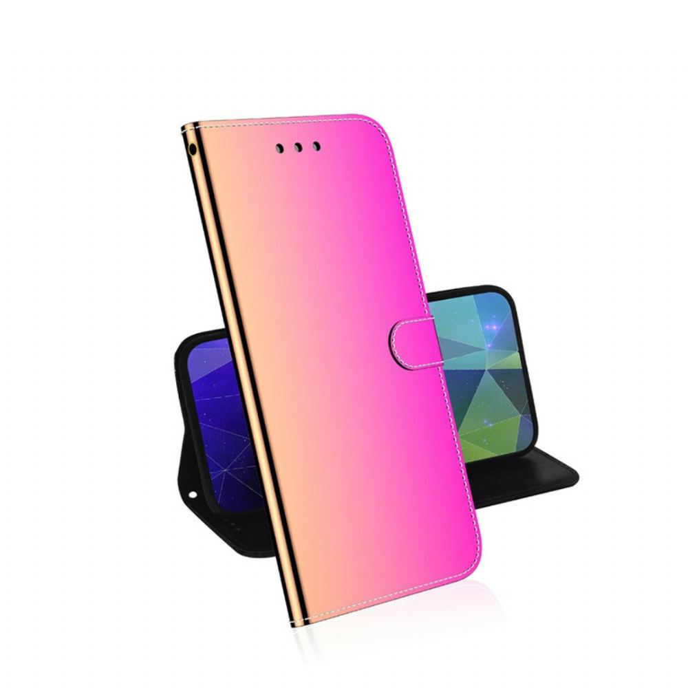 Flipové Pouzdro Na Xiaomi Redmi Note 8 Kryt Na Zrcadlo Z Imitace Kůže