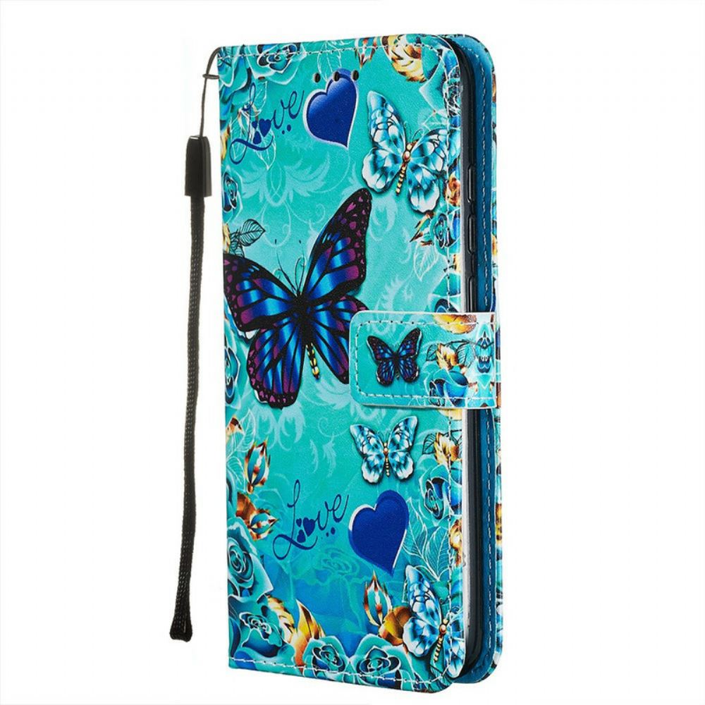 Flipové Pouzdro Na Xiaomi Redmi Note 8 Na Lana Love Butterflies Strappy