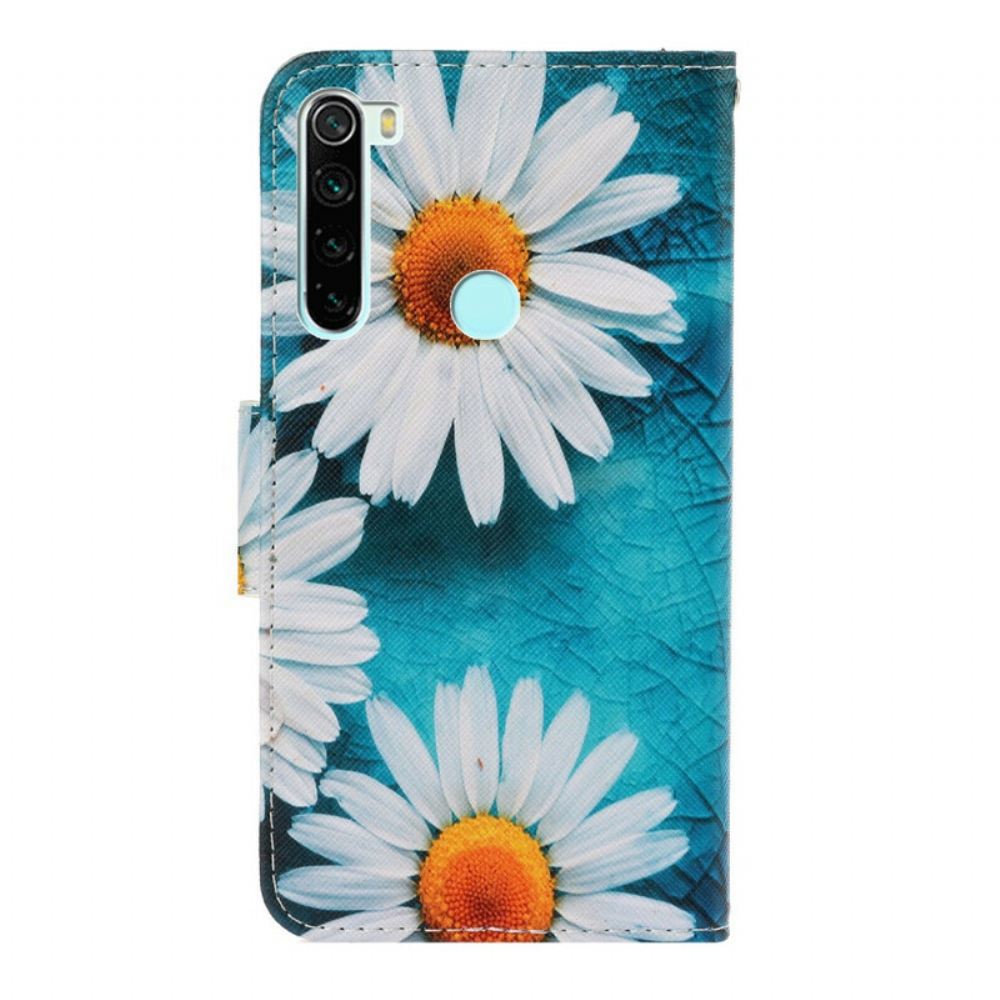 Flipové Pouzdro Na Xiaomi Redmi Note 8 Na Lana Strappy Daisies