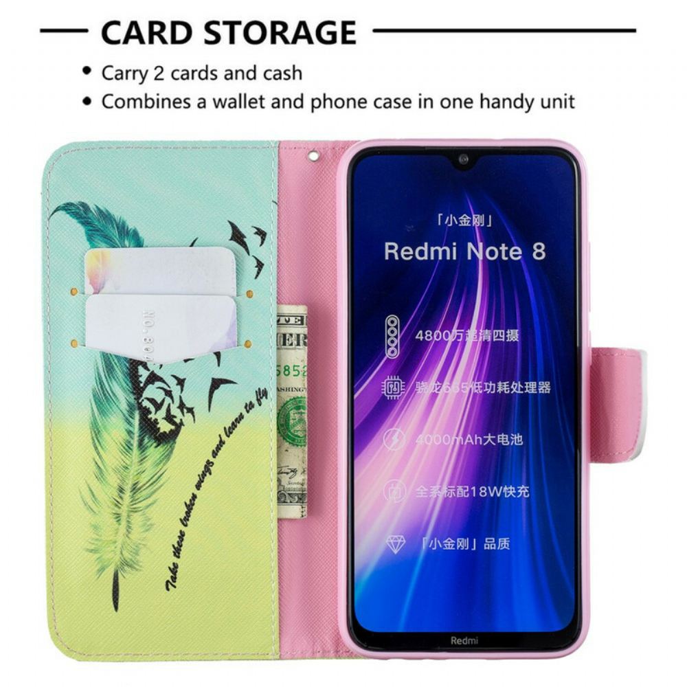 Flipové Pouzdro Na Xiaomi Redmi Note 8 Naučte Se Létat