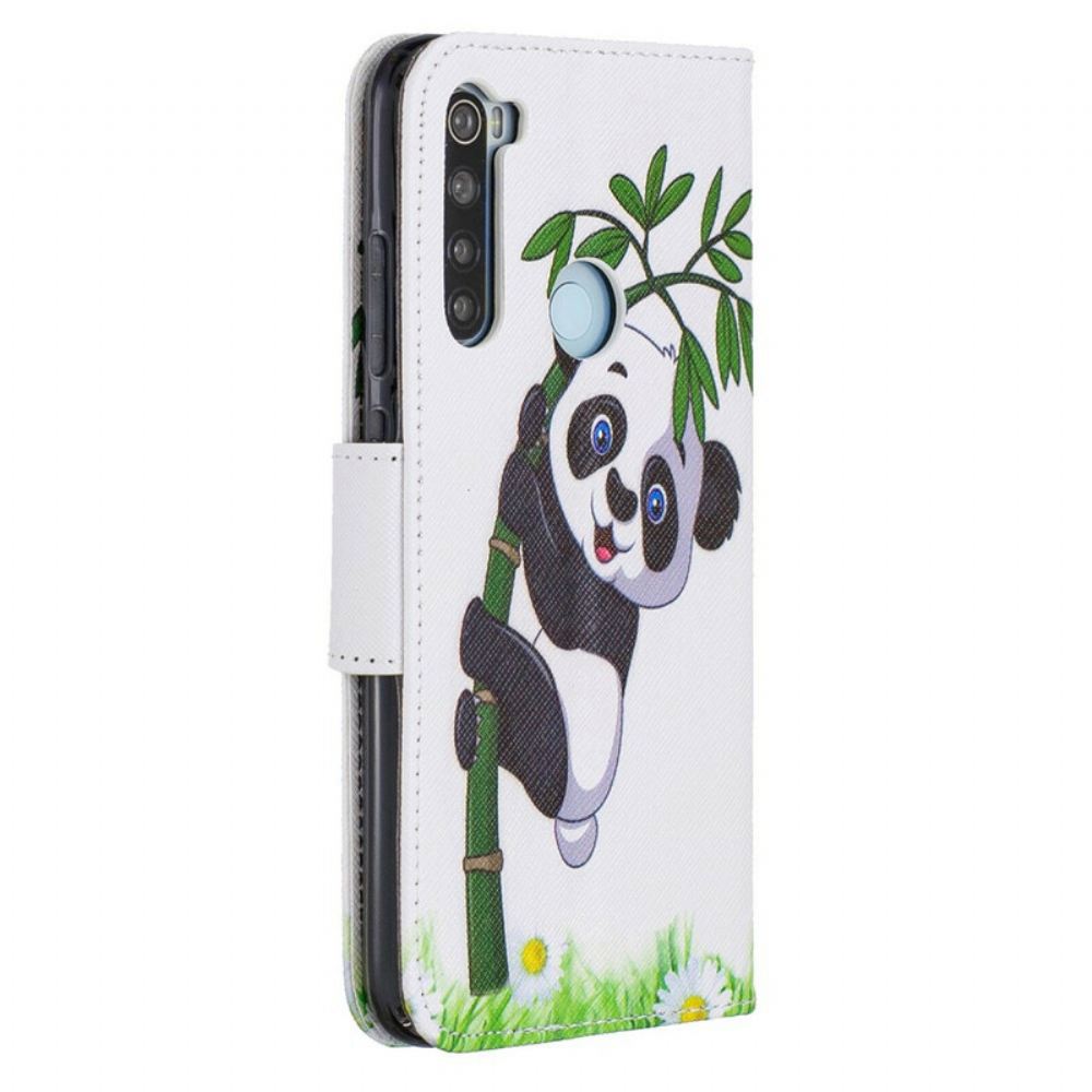 Flipové Pouzdro Na Xiaomi Redmi Note 8 Panda Na Bambusu