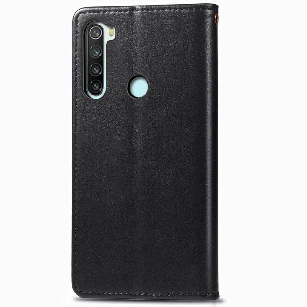 Flipové Pouzdro Na Xiaomi Redmi Note 8 Umělá Kůže A Vintage Spona