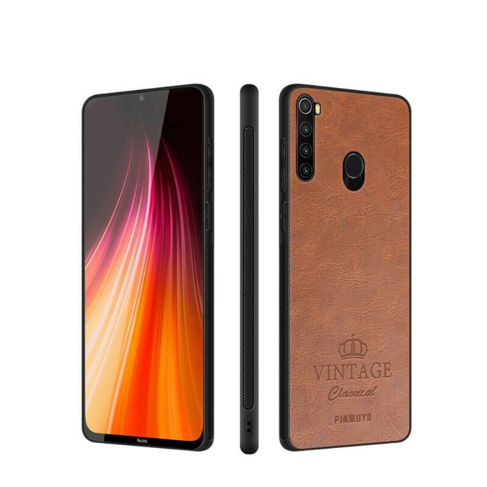 Kryty Na Mobil Na Xiaomi Redmi Note 8 Vintage Kožený Efekt Pinwuyo