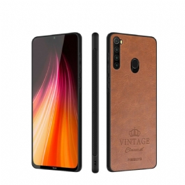 Kryty Na Mobil Na Xiaomi Redmi Note 8 Vintage Kožený Efekt Pinwuyo