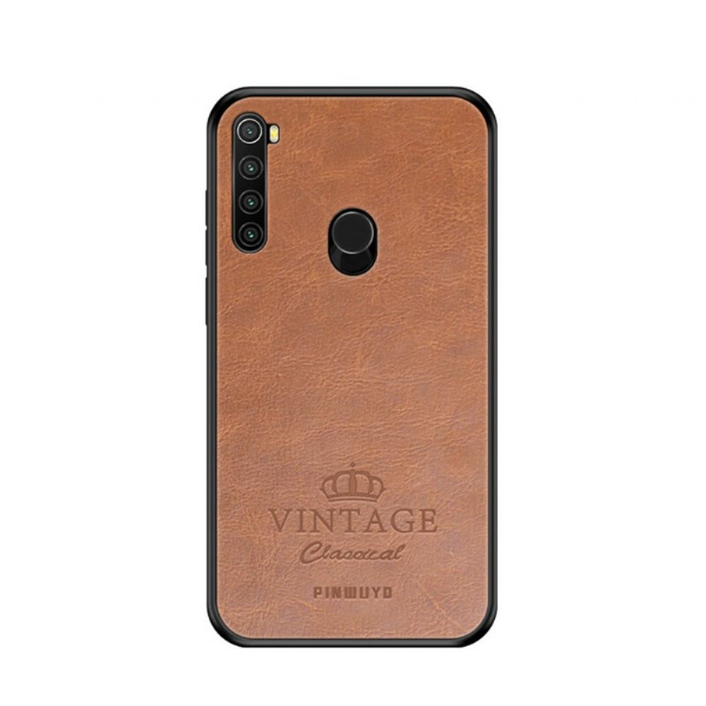 Kryty Na Mobil Na Xiaomi Redmi Note 8 Vintage Kožený Efekt Pinwuyo