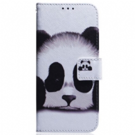 Flipové Pouzdro Na Moto G73 5G Na Lana Strappy Panda