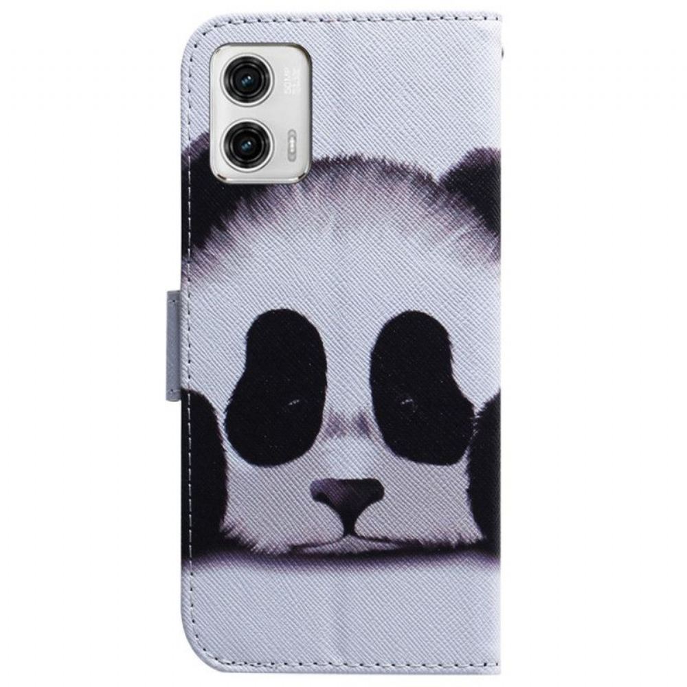 Flipové Pouzdro Na Moto G73 5G Na Lana Strappy Panda