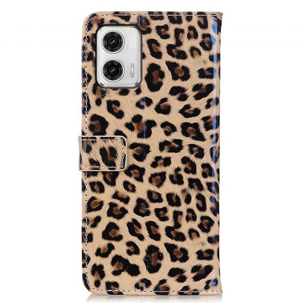 Flipové Pouzdro Na Moto G73 5G Leopard