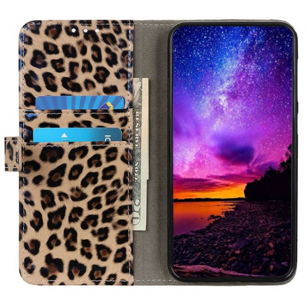 Flipové Pouzdro Na Samsung Galaxy M13 Efekt Leopardí Kůže