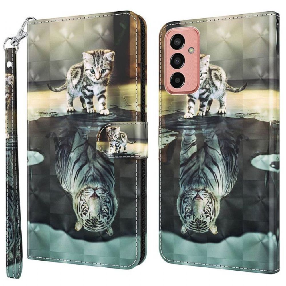 Flipové Pouzdro Na Samsung Galaxy M13 Kitten's Dream With Lanyard