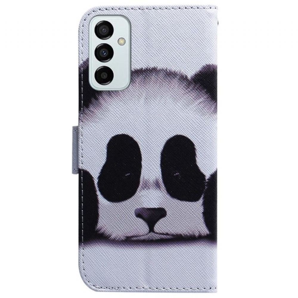 Flipové Pouzdro Na Samsung Galaxy M13 Na Lana Strappy Panda