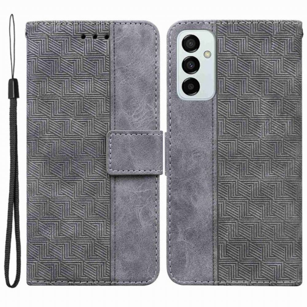 Kožené Pouzdro Na Samsung Galaxy M13 Na Lana Strappy Vzor