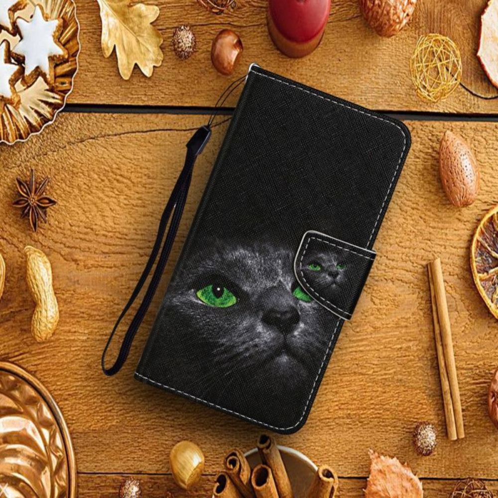 Flipové Pouzdro Na Samsung Galaxy A54 5G Na Lana Green Eyed Cat In Pop