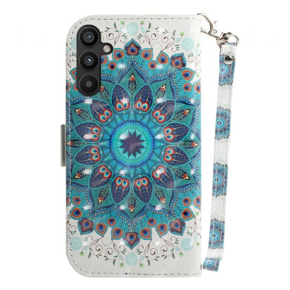 Flipové Pouzdro Na Samsung Galaxy A54 5G Na Lana Strappy Mandala