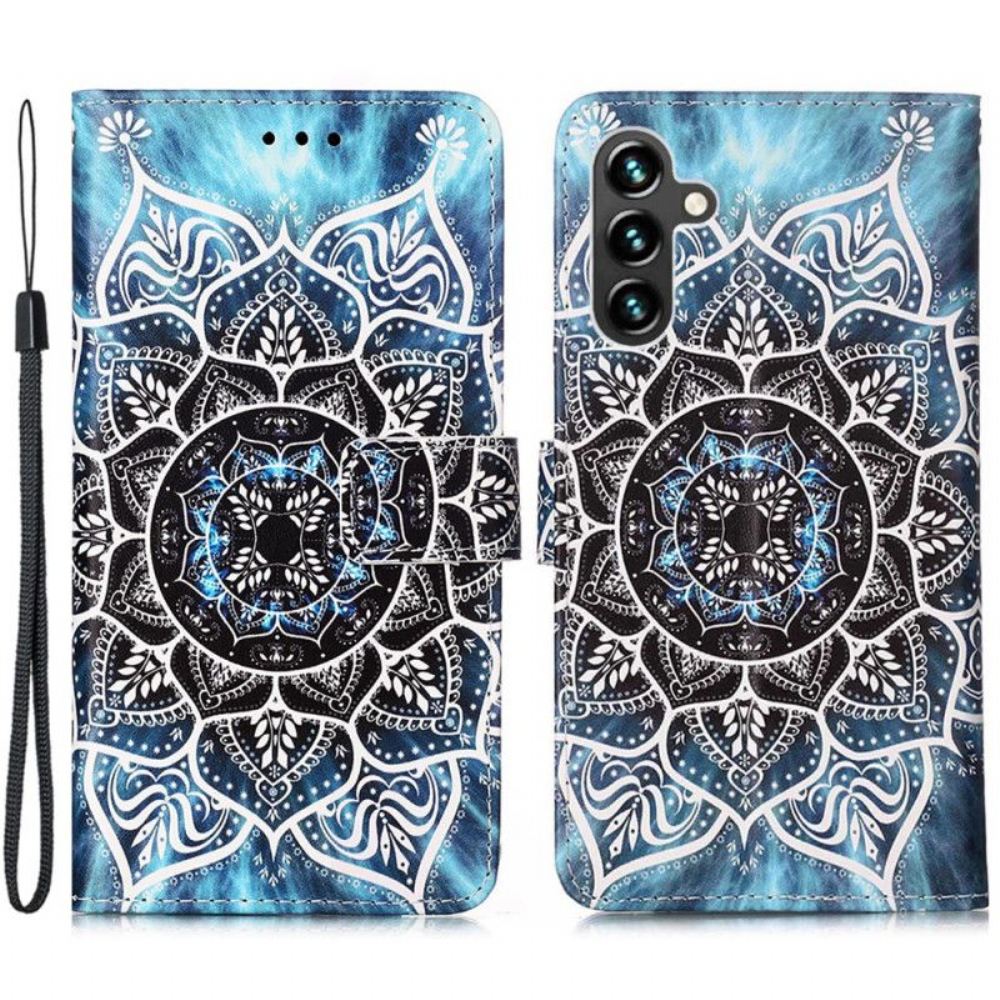 Flipové Pouzdro Na Samsung Galaxy A54 5G Na Lana Strappy Mandala