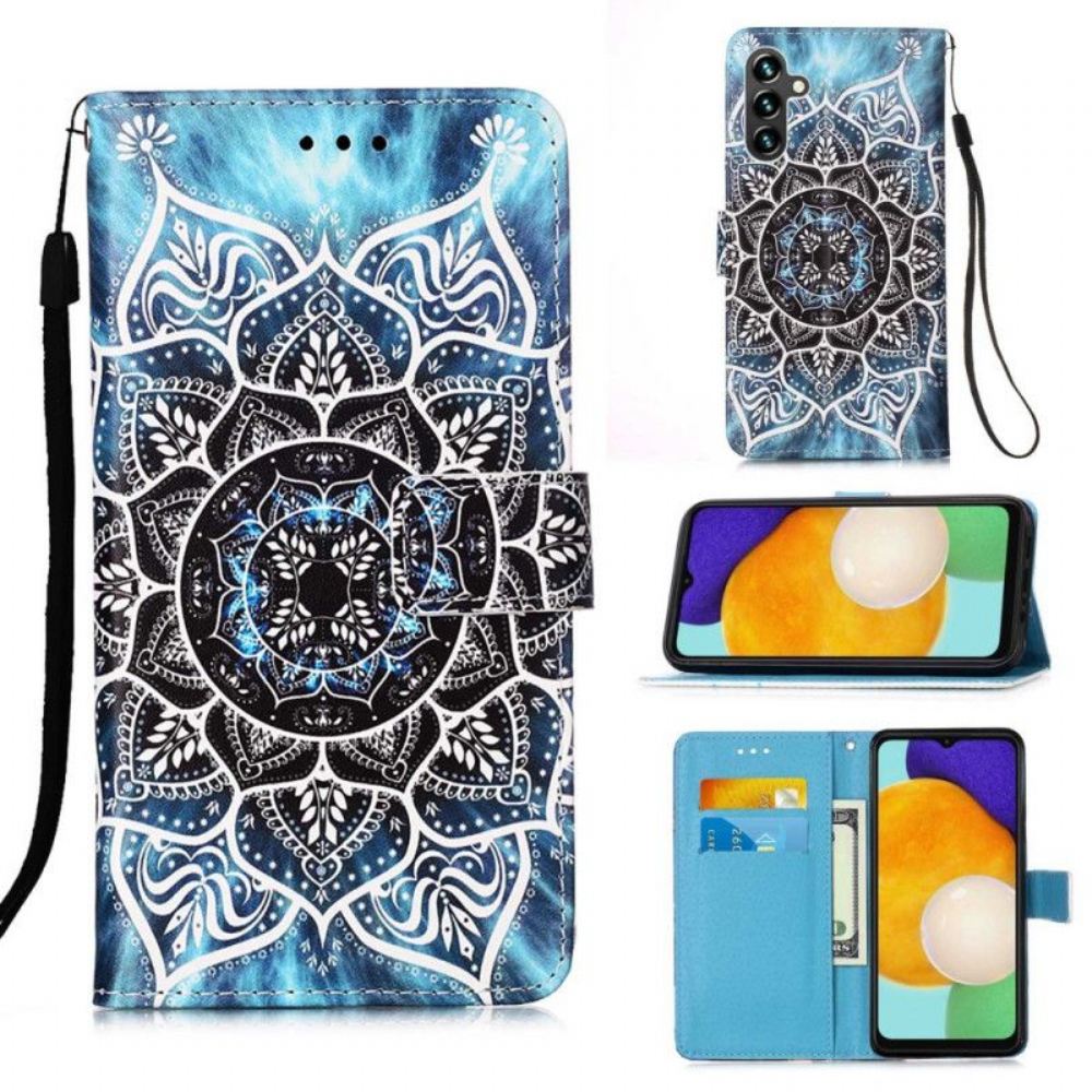 Flipové Pouzdro Na Samsung Galaxy A54 5G Na Lana Strappy Mandala