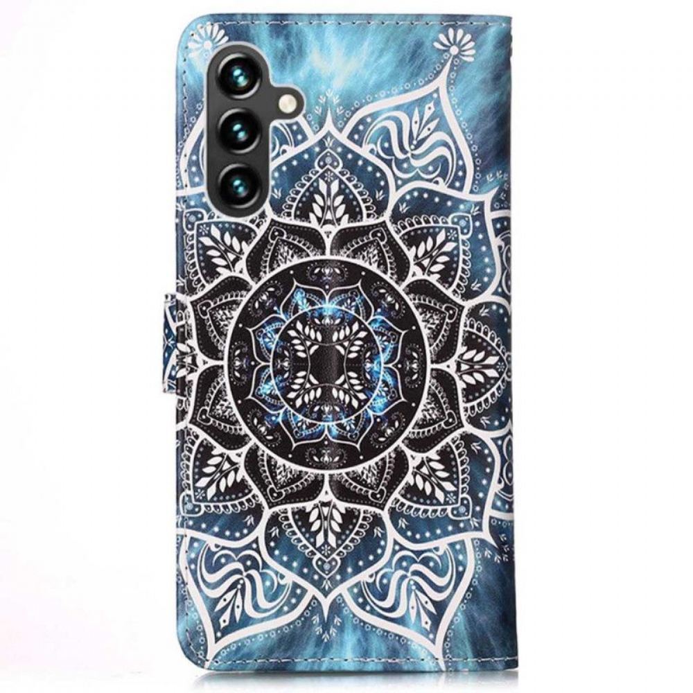 Flipové Pouzdro Na Samsung Galaxy A54 5G Na Lana Strappy Mandala