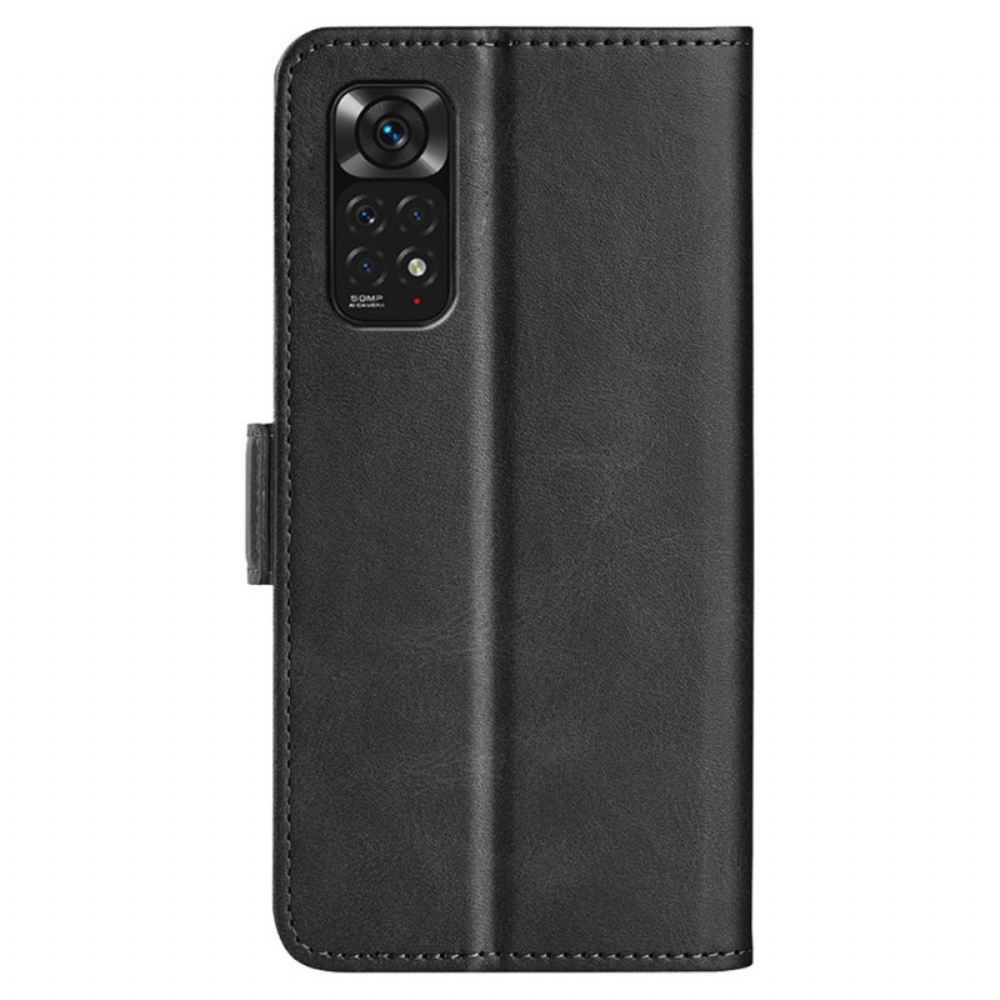 Kožené Pouzdro Na Xiaomi Redmi Note 11 / 11S Flipové Pouzdro Dvojitá Klapka