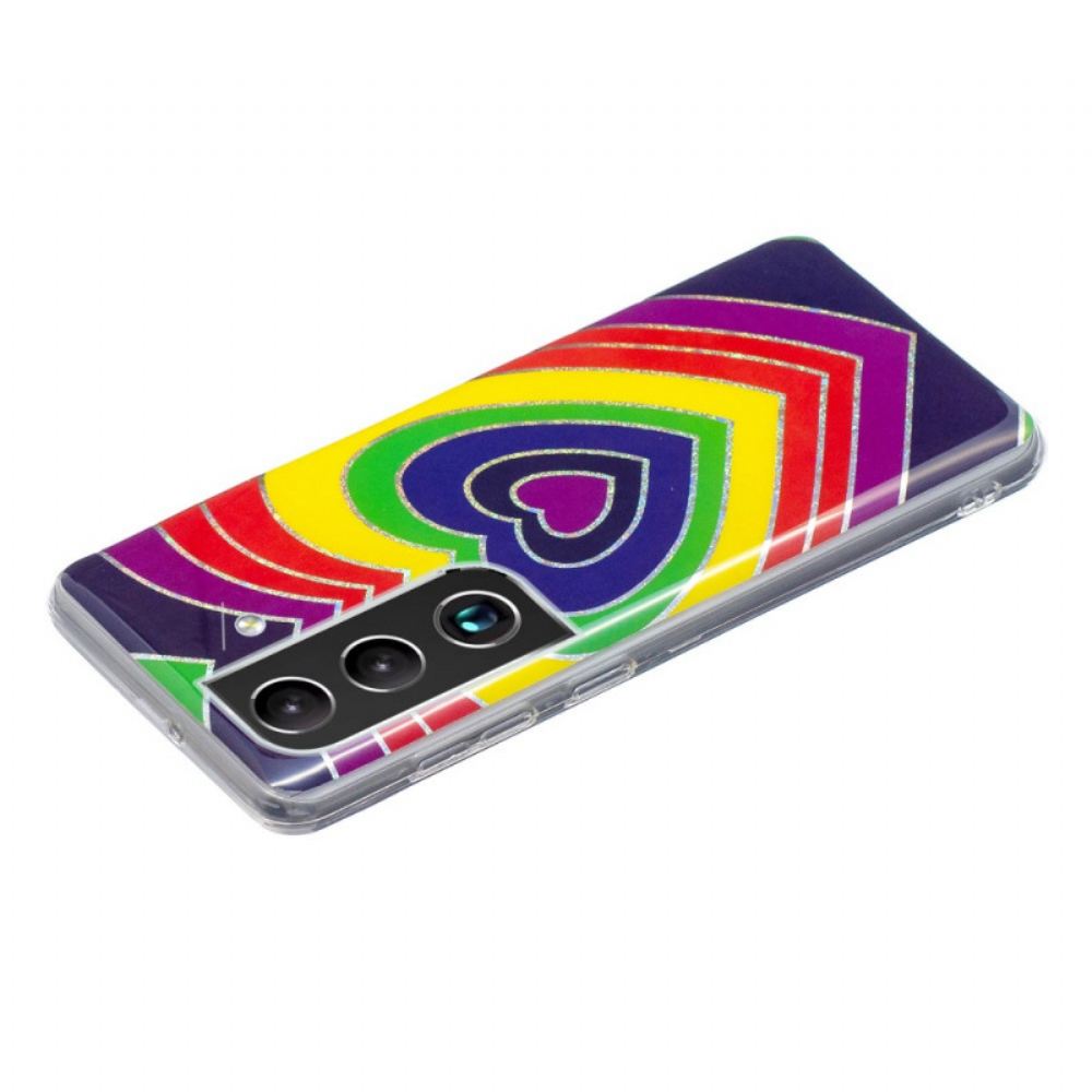 Kryt Na Samsung Galaxy S22 Plus 5G Psychedelické Srdce