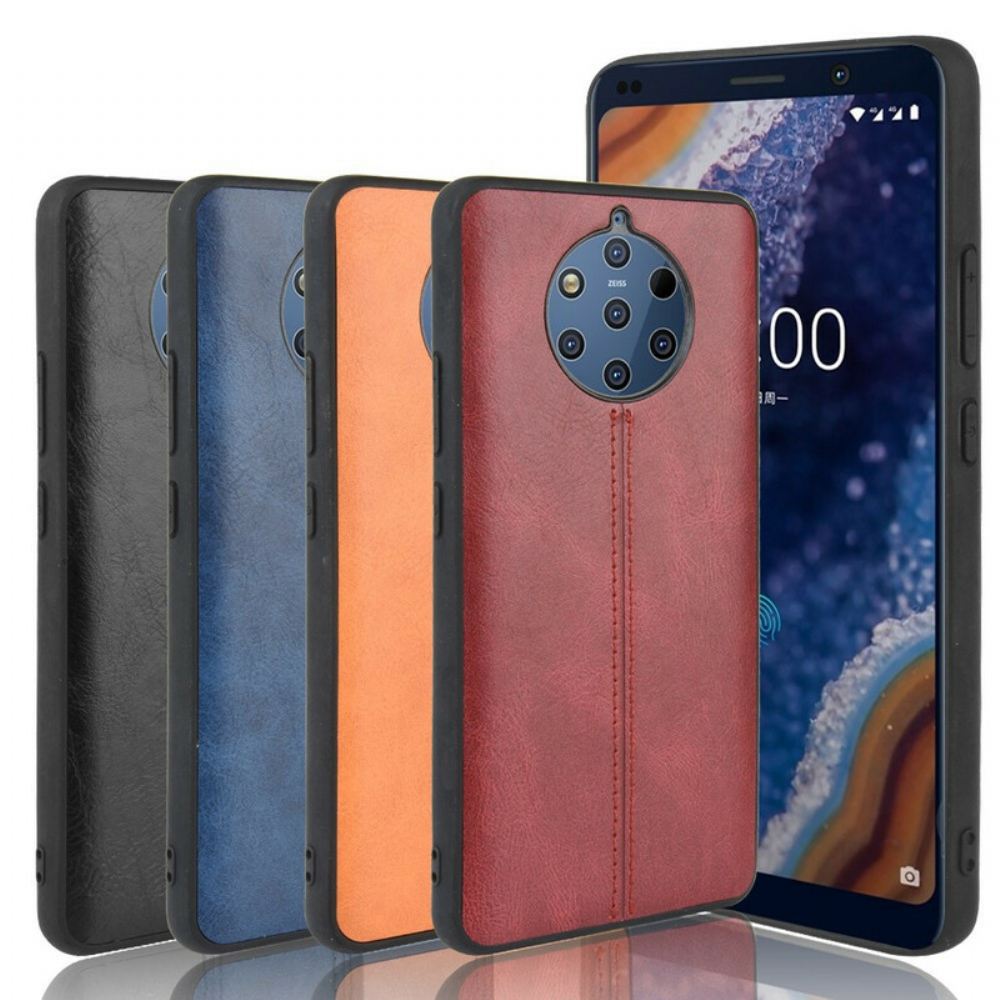 Kryty Na Mobil Na Nokia 9 PureView Efekt Kůže Ve Švu